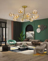 NobleLuminance - Glaskogel lampadario a corona