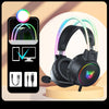 Cuffia da gioco Onikuma X15 Pro Over-Ear di alta qualità con cavo | Cancellazione del rumore, Orecchie di gatto rosa, Luce RGB e microfono per PC PS4 Gaming