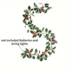 Luci di Natale a Catena - Decorazione LED di Agrifoglio e Bacche