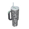 Isolierbecher mit Griff und Strohhalm, 40 oz