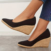 Zavando - Espadrillas con zeppa a piattaforma slip-on sandali