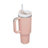 Isolierbecher mit Griff und Strohhalm, 40 oz