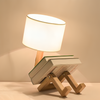 NordicLight – Lampada da tavolo scandinava con scaffale integrato