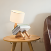 NordicLight – Lampada da tavolo scandinava con scaffale integrato