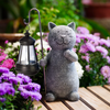 Gatto da giardino solare - Decorazione affascinante con effetto luce magico