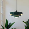 Lampada a sospensione Luxora - Lampada a sospensione elegante nero-oro