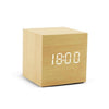 Sveglia LED a forma di cubo di legno