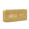Sveglia LED a forma di cubo di legno
