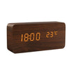 Sveglia LED a forma di cubo di legno