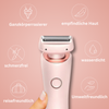 PureSkin PRO waterdichte damesraser voor zijdezachte huid - pijnloos, nat & droog