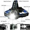 990000LM Oplaadbare LED hoofdlampe Zoombare Zaklamp Tactische Koplamp Fakkel