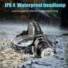 990000LM Oplaadbare LED hoofdlampe Zoombare Zaklamp Tactische Koplamp Fakkel
