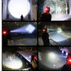 990000LM Oplaadbare LED hoofdlampe Zoombare Zaklamp Tactische Koplamp Fakkel