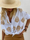 Clara - Elegante Bloes met Chic Patroon