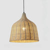 NatureGlow Lampada a sospensione - Illuminazione in Rattan intrecciato e Bambù