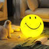 Lampada da notte Smiley – lampada da notte LED rotonda ricaricabile con interruttore touch per tavolo