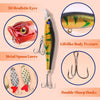 Robustezza realistica esche da pesca con set esposizione calendario dell'avvento