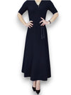 Hohe Taille Lange Schwarze Rock Damen aus Dickem Stoff – Knöchellang, Bequeme Passform, Größe S-3XL