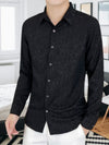 Camicia Casual a Maniche Lunghe Stampata da Uomo - Camicia Traspirante Elasticizzata per Ogni Occasione - Taglie da M a 4XL