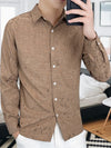 Camicia Casual a Maniche Lunghe Stampata da Uomo - Camicia Traspirante Elasticizzata per Ogni Occasione - Taglie da M a 4XL