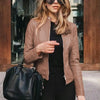 Leren motorjack voor vrouwen