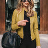 Leren motorjack voor vrouwen