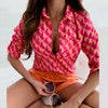 Blouse met Omslagkraag - Stijlvolle Lente Blouse