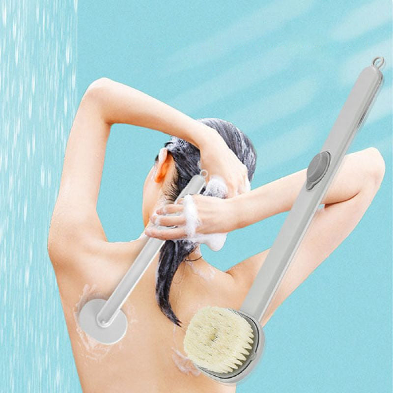 Back scrubber for outlet shower