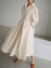 Madison | Elegante Jurk met Lange Mouwen en Kraag