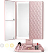 Vanity Mirror™ | Trifold Make-up Spiegel met driekleurige LED verlichting - HYPEBAY NL