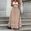 Jenna | Elegante Lange Rok met Ruches voor Dames
