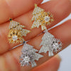 Fling Bling | Kerstboom Sneeuwvlok Rotatie Oorbellen - HYPEBAY NL
